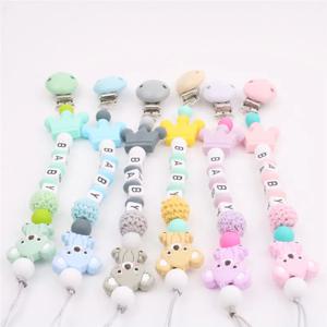 수제 실리콘 아기 나무 더미 젖꼭지 클립 안전 젖니가 남 체인 Teether 젖꼭지 체인