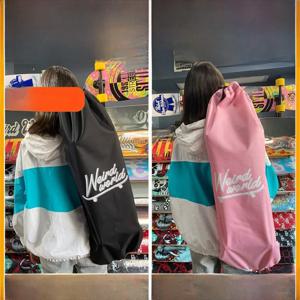 WEIRD 월드 방수 옥스포드 천 스케이트보드 가방 두꺼운 더블 킥 롱보드 댄스보드 슬랜트 크로스 보관 가방