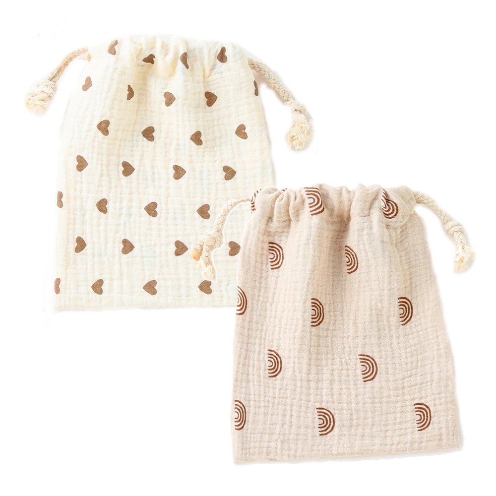 아기 가방 문자열 기저귀 스태커 코튼 캐디 주최자 동전 사탕 장난감 보관함 기저귀 주머니 아기 액세서리 아기 필수품