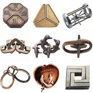 클래식 IQ 금속 두뇌 티저 잠금 퍼즐, 매직 배플링 퍼즐 게임 장난감, 어린이 성인용 재미있는 선물, 금속 퍼즐