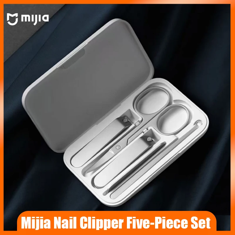 미지아 손톱깎이 세트 5종 스테인리스 스틸 자석 디자인 트리밍 케어 완벽한 휴대용 여행 세트