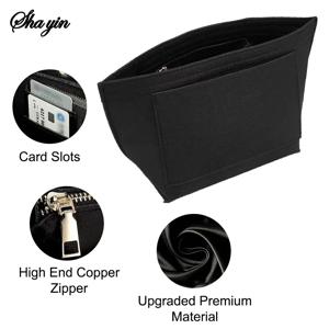 펠트 삽입 가방은 Longchamp 핸드백 라이너 가방에 적합 펠트 천 메이크업 가방 지원 여행 휴대용 삽입 지갑 주최자