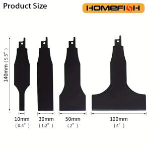 강철 타일 퍼티 제거 벽 바닥 긁기용 4PCS 헤비 듀티 왕복 톱날 세트