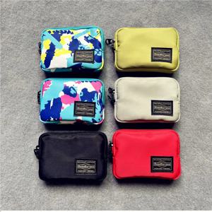 새로운 라운드 코너 미니 휴대용 동전 지갑 지퍼 귀여운 열쇠 보관 가방 하드 코인 백 이어폰 가방 트렌디 브랜드 옥스포드 천 청소년용