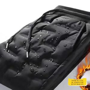 두꺼운 양털 벨벳 남성용 겨울 아웃도어 방풍 방한 플리스 안감 다운 코튼 팬츠 큰 사이즈 따뜻한 방수 할란 팬츠