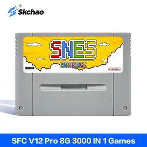 슈퍼 패미컴 SNES 게임 콘솔용 8GB TF 게임 카트리지가 포함된 3000-in-1 SFC 메모리 카드 - 게임 액세서리