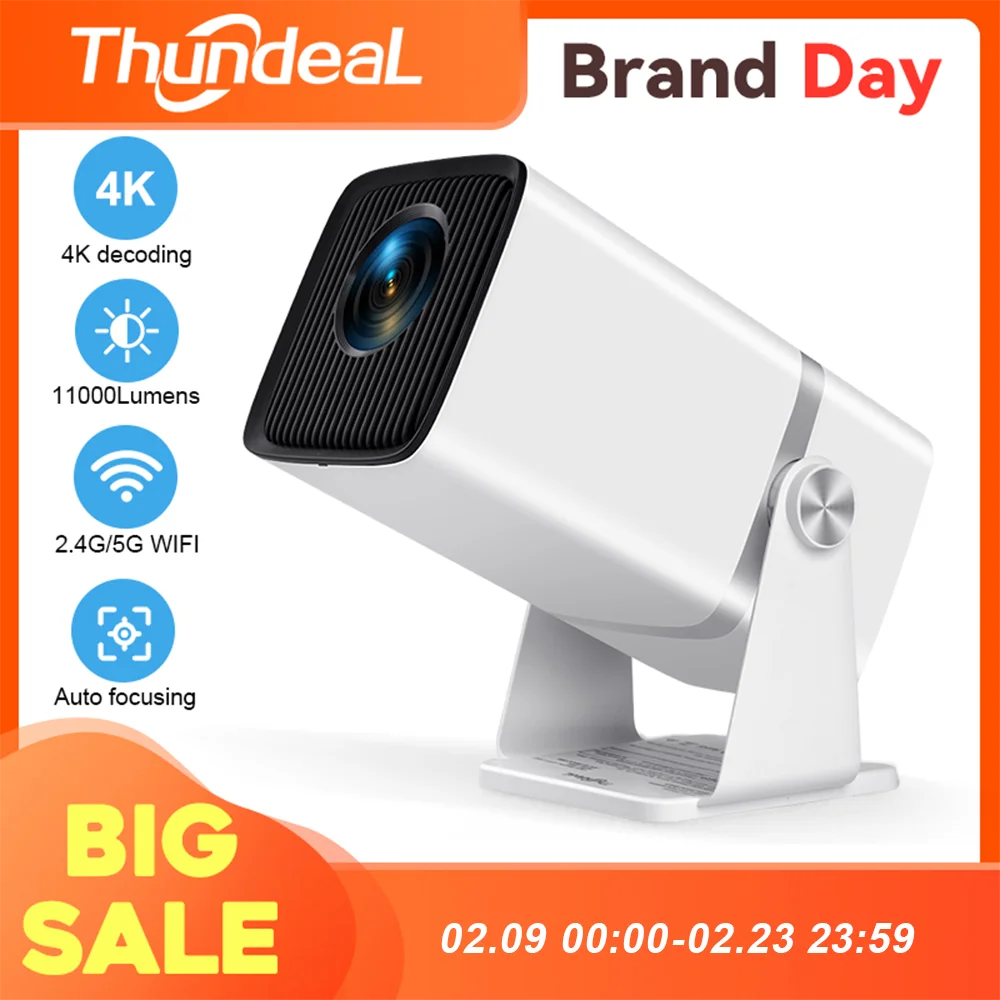 ThundeaL 4K 풀 HD 프로젝터 FHD TD80W 안드로이드 WiFi 3D 홈 시어터 TD80 휴대용 빔 프로젝터 회의 비디오 영화 PK HY320