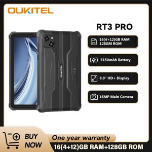 Oukitel RT3 PRO 5150mAh 배터리, 8 인치 HD 디스플레이, 13.9mm 울트라 슬림 프로파일, IP68 및 IP69K 및 MIL-STD-810H