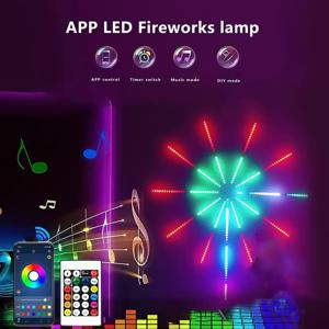 RGBIC 불꽃 놀이 스트립 조명 LED 블루투스 APP 제어 네온 스트립 USB 5V 변경 스마트 램프 동기화 음악 침실 장식 드림 라이트