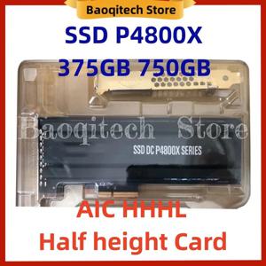 인텔 옵테인용 SSD 솔리드 스테이트 드라이브 삽입 카드 AIC, 오리지널 DC P4800X, 375G, 750G, PCLe NVMe, 3.0x4 하프 높이 카드, 신제품