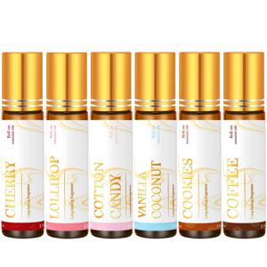 6PC/3PC 10ml 롤러 에센셜 오일 초콜릿 머스크 롤리팝 바닐라 코코넛 쿠키 라벤더 솜사탕 라즈베리 체리 Gitfs