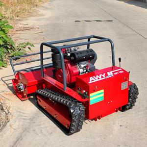 맞춤형 농업용 고무 트랙 원격 제어 로봇 잔디 깎는 기계 CE EPA 모든 지형 잔디 절단기