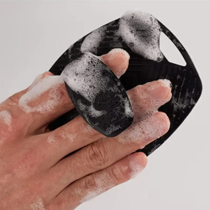 1/5pc 소프트 실리콘 엑스 폴리 에이 팅 브러쉬 클렌저 수동 바디 클렌징 바디 케어 스크러버 샤워 남성용 부드러운 마사지 목욕 브러쉬