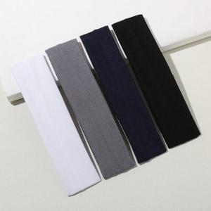 미니멀리스트 프레피 헤드밴드 4개 세트, 캐주얼 헤어 밴드, 머리 스카프 스타일 헤드밴드 및 땀 흡수 밴드, 단색 캐주얼