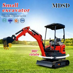 0.8-2톤 경량 미니 굴삭기 마이크로 디거 간편 조작 소형 굴삭기 CE/EPA 인증 가정용 뒷마당 도랑 개조용
