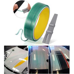 5/10/50M 비닐 랩 커팅 테이프 자동차 스티커 자동차 필름 커팅 도구 포장을위한 스퀴지 디자인 라인이있는 피니쉬 라인 컷 테이프