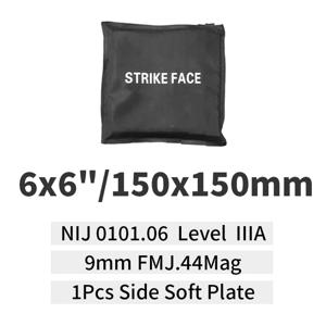 전술용 NIJ IIIA 3A 0101.06 사이드 소프트 플레이트 방탄 조끼 허리 방탄 플레이트 패널 6x6 6x8 6x12