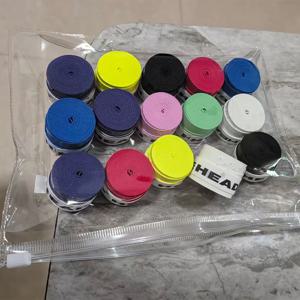 15개 오리지널 헤드 오버그립 미끄럼 방지 테니스 라켓 땀 흡수 그립 패들 충격 흡수 그립 테이프 트레이닝 액세서리