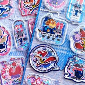 디즈니 Zootopia 귀여운 애니메이션 카와이 3D 스티커 DIY 노트북 앨범 일기 핸드북 장식 학교 문구 용품 소녀 선물