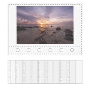 10/20pcs A7 사이즈 6링 바인더 교체용 카드 페이지 카드 사진 보호 슬리브 스티커북 투명 페이지 교체용