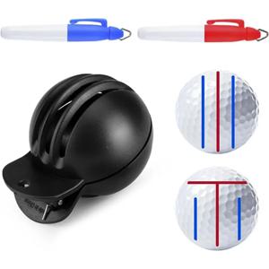 변색 방지 골프공 라이너, 고급 디자인 볼 마킹 도구 |   1개의 정렬 도구와 2개의 골프공 스탬프 마커, 골프공