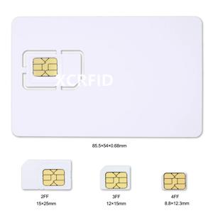 지능형 프로그래밍 가능한 빈 LTE USIM 4G 카드 WCDMA GSM 빈 미니 나노 마이크로 2FF 3FF 4FF SIM 통신 운영자 쓰기 가능