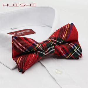HUISHI 높은 품질 패션 캐주얼 남자 폴 리 에스테 르 체크 Bowtie 남자의 나비 넥타이 나비 넥타이 스트라이프 체크 턱시도 레드 보우