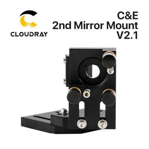 Cloudray CO2 검정색 두 번째 레이저 마운트 미러 25mm 미러 마운트 Lase 조각 기계용 통합 마운트