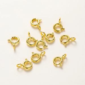 10pcs/14K 18K 골드 라운드 스프링 걸쇠 점프 링 오픈 연결 걸쇠 DIY 쥬얼리 목걸이 체인 액세서리 만들기