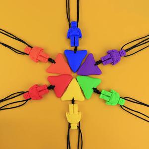 젖니가 남, ADHD, 자폐증, 물기 필요, 구강 운동 씹는 치아발육기, 씹는 도구가 있는 어린이를 위한 감각 씹기 목걸이(2팩)