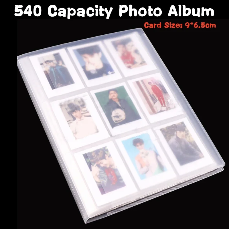 540 용량 카드 홀더 앨범 6.5*9cm 스타 연예인 수집 도서 보드 게임 엽서 홀더 Photocard 사진 앨범 DIY 바인더