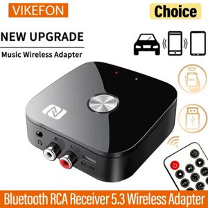 NFC 블루투스 5.3 오디오 수신기 3.5mm AUX R/L RCA 스테레오 무손실 HIFI 음악 무선 어댑터 USB U-디스크 재생 리모컨