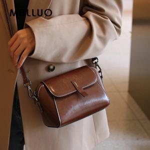 여성용 오일 왁스 소가죽 크로스바디 소형 가방, 패셔너블한 다목적 숄더 쉘 핸드백, 레이디 캐주얼 휴대폰 가방