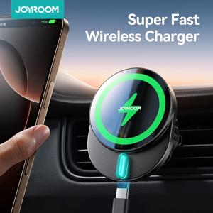 조이룸 15W 마그네틱 폰 홀더 마운트 충전기 고속 무선 차량용 충전기 아이폰 16/15/14/13 에어벤트 차량용 폰 거치대 1/2개