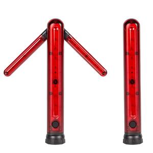 1PC 접이식 안전 화살표 바 라이트 마그네틱 스탠드 비콘 경고 신호 SOS 램프 USB 손전등 LED 비상 조명 경광등 자석