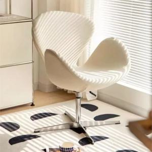 Olevo 포장된 백조 의자, 작은 소파, 편안한 앉기 경험, 심플한 단색, 조정 가능한 사무실 의자, 메이크업 스툴