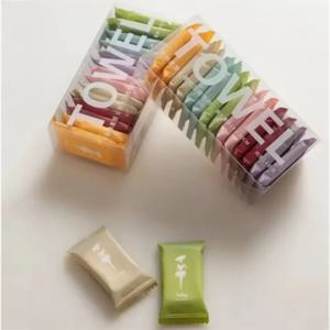 일회용 압축 수건 수건은 면화 목욕 수건을 두껍게 만듭니다. 여행 깨끗한 얼굴 독립 포장 휴대용 얼굴 수건