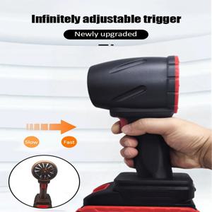 1100W 휴대용 덕트형 터보 팬 64mm 터보 제트 팬 XL 브러시리스 1600g 추력 자동차 세척 건 (마키타/디월트/밀워키 12-24V 호환)