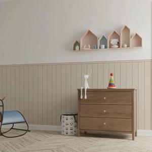 베이지 벽 패널, 어린이 방용 바닥 벽 벽지, 껍질과 스틱 벽 종이 또는 일반 붙여 넣지 않은 절반 벽 종이, 50cm * 112cm