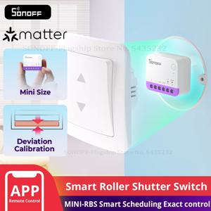 SONOFF MINI-RBS Matter 롤러 블라인드 용 스마트 WIFI 커튼 스위치 모듈 정확한 백분율 제어 Alexa Google 홈과 함께 작동