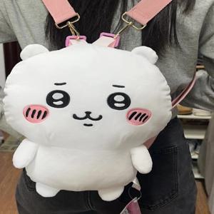 우자키 귀여운 만화 캐릭터 인형 가방 생일 선물 청소년용 데일리 백 지퍼 잠금 중간 사이즈 플러시 소재