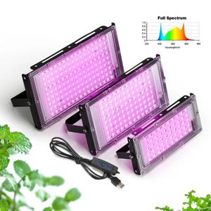 Led 성장 빛 50W 100W 150W 220V 야외 전체 스펙트럼 LED 식물 성장 램프 Led 스포트라이트 프로젝터 가로등 Led 투광 조명