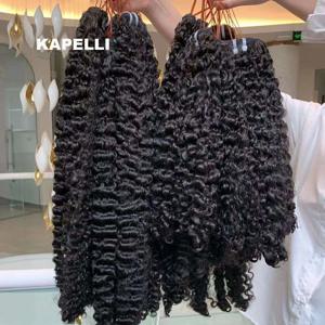 15A 버마산 곱슬머리 번들 3C4A 스파이럴 곱슬머리 번들 버마산 베트남산 생인모 연장 1/3/4개