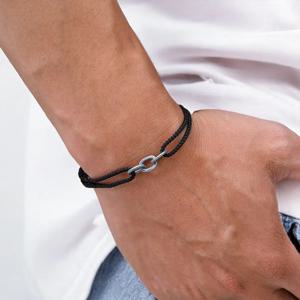 미니멀리스트 얇은 끈 팔찌 남성 의류 액세서리 레트로 체인 수제 조절 가능한 끈 팔찌 아웃도어 캐주얼 남성용 주얼리