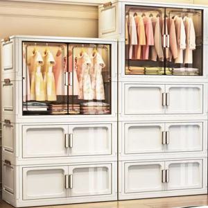 다기능 접이식 수납장 (도어 포함) 화이트/블랙/그레이 가정용 사무실 주방 욕실 정리함