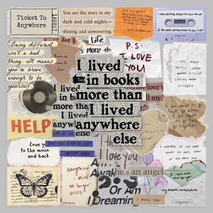 10/30/50개 투명 빈티지 영어 문구 스티커 만화 장식 데칼 DIY 전화 노트북 기타 방수 스티커