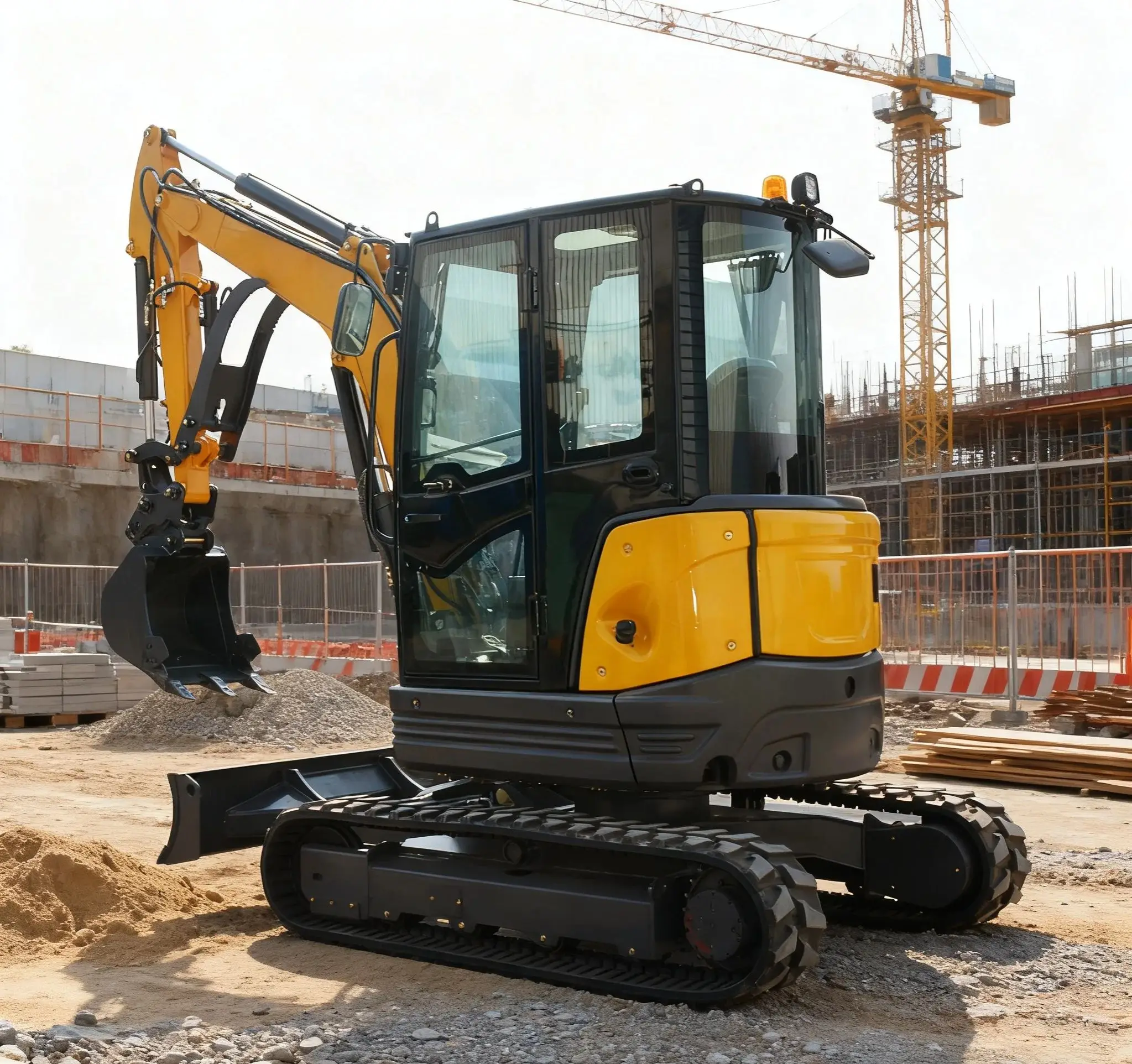 3.5톤 미니 굴삭기 트랙형 쿠보타 엔진 3톤 굴삭기 중국산 농업용 굴삭기