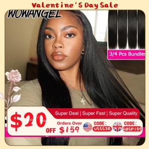 야키 스트레이트 인모 번들 내추럴 컬러 붙임머리 28 30 32인치 라이트 야키 번들 1/3/4개 브라질리언 헤어 익스텐션