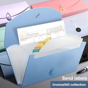 13포켓 확장 파일 폴더 아코디언 문서 정리함 체크 영수증 카드 티켓 홀더 확장형 PP 지갑 케이스