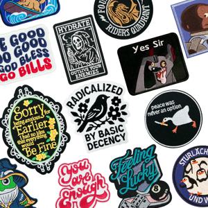 1개 예요 자수 패치 다림질 부착용 모랄 영감을 주는 펑크 스타일 접착 배지 DIY 선물 의류 모자 가방 재킷 트러커 모자용